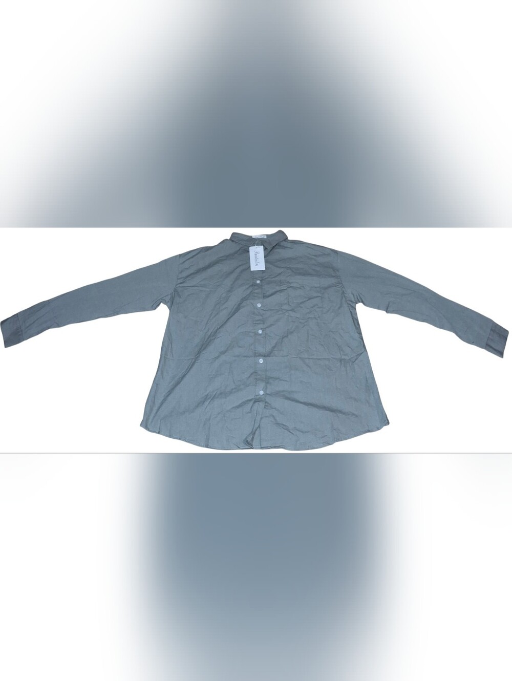 Men's Casual Long-Sleeve Button-Down Shirt — Gray